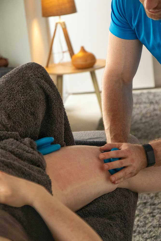 Clinical myotherapy treatment using cups